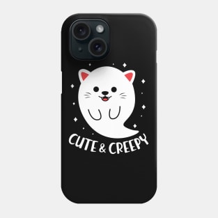 Funny Cute & Creepy Cat Ghost Halloween Phone Case