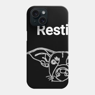 Vintage resting pit face dog Phone Case