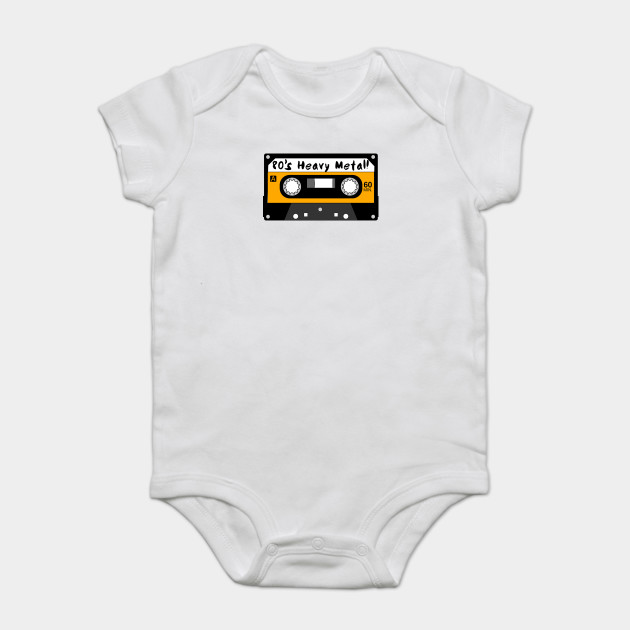 80 S Heavy Metal Tape Heavy Metal Baby Kurzarmbody Teepublic De