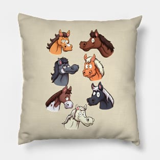 Cute Horse Heads Pillow