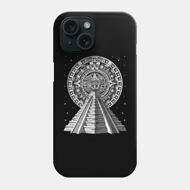 Aztec Pyramid Calendar Phone Case by underheaven