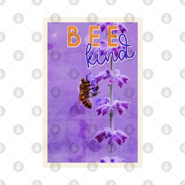 bee kind vintage postcard by goblinbabe