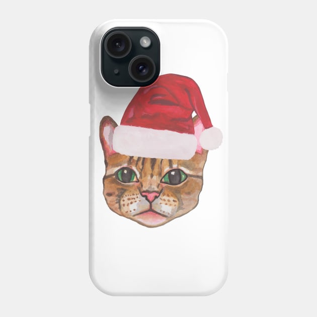 Santa cat Phone Case by deadblackpony