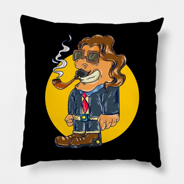 the big boss Pillow by ibenboy illustration