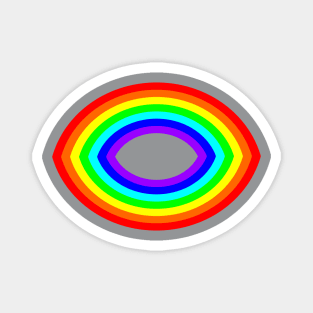 Rainbow Eye on Ultimate Gray Magnet