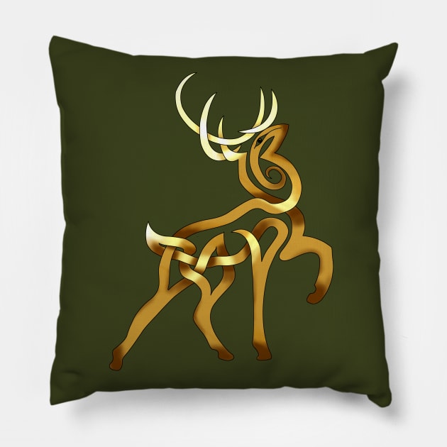 Stag Passant Contourne' Pillow by KnotYourWorld4