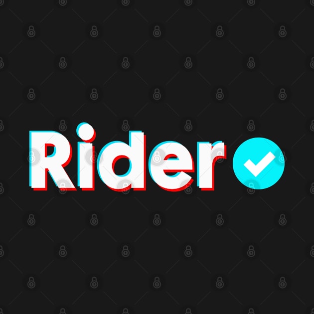 Rider Name Verify Blue Check Rider Name Gift by Aprilgirls