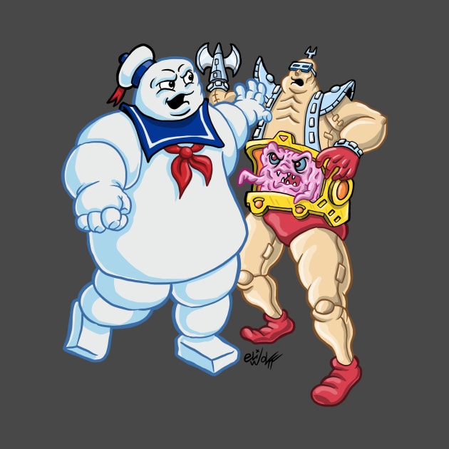 stay puft vs krang by eliwolff