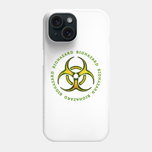 Biohazard Zombie Warning Phone Case by Packrat