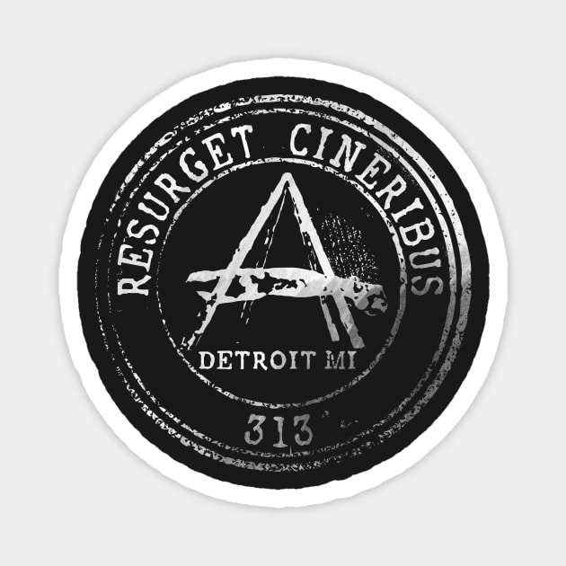 Detroit Passport Stamp Magnet by KnuckleTonic