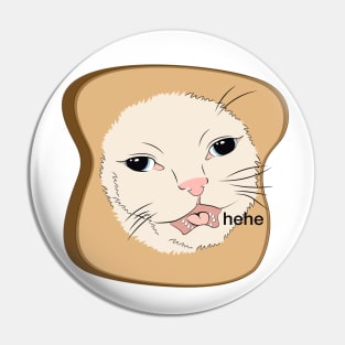 Hehe cat inside of toast dank meme cartoon illustration Pin