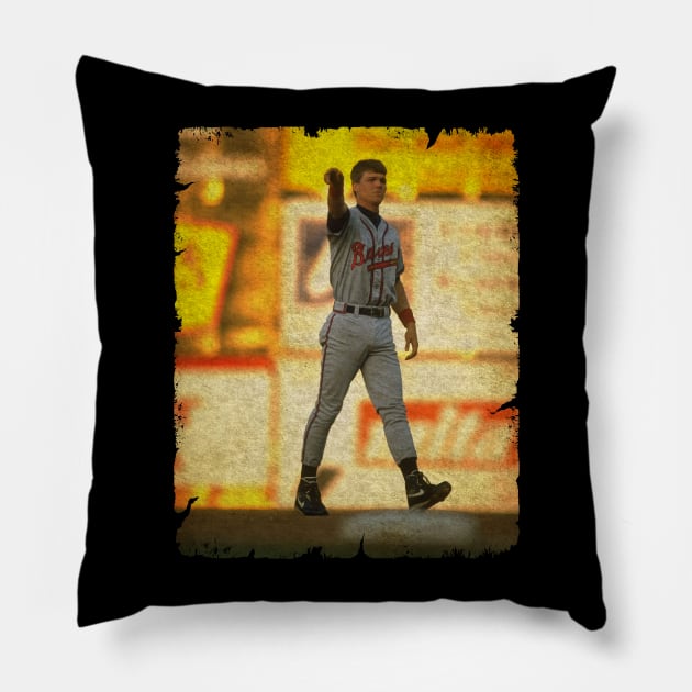 Chipper Jones in Atlanta Braves Pillow by SOEKAMPTI