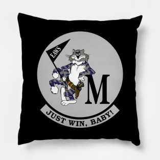 F-14 Tomcat - Just Win, Baby - Silver - Clean Style Pillow