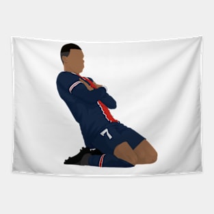 Soccer player celebration Tapestry