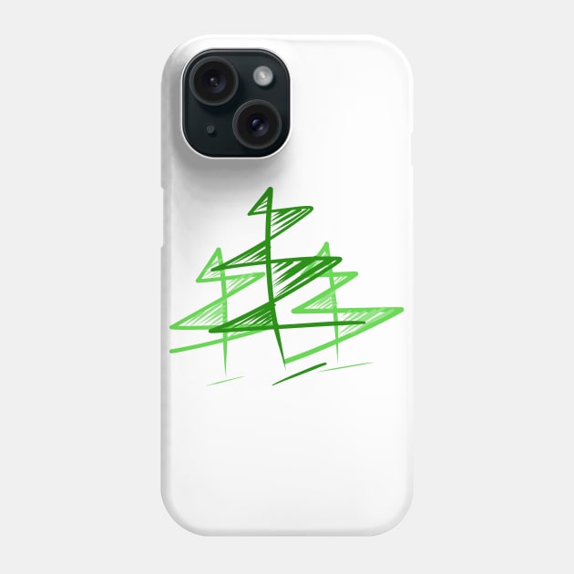 Minimalist pine tree Phone Case by Nezumi1998