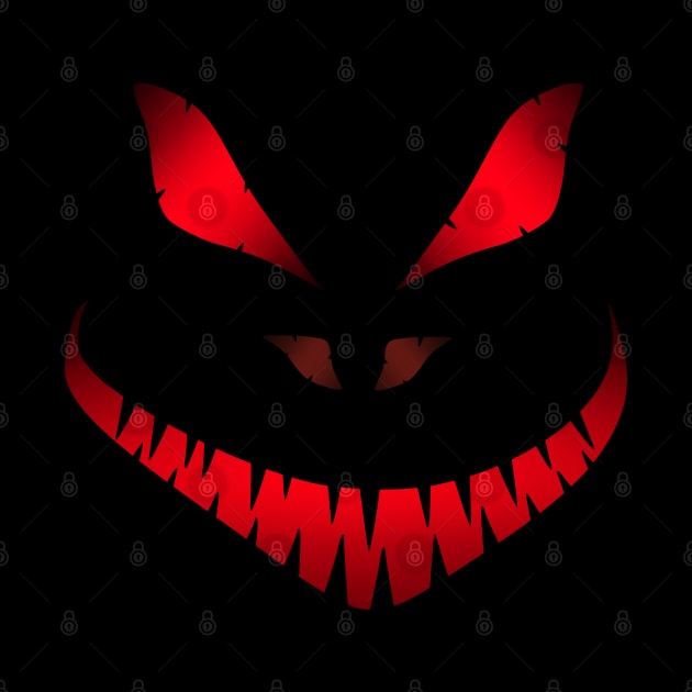 Halloween Scary Face Red by Nerd_art