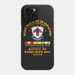 Hamburger Hill - 2nd Bn 501st PIR w Svc Ribbons Phone Case