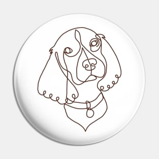 Cute Dog Line Art Collection Pin