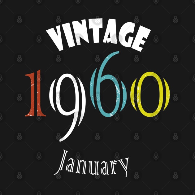 1960  Vintage January Birthday by rashiddidou