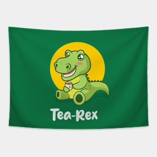 Tea-Rex dinosaur (on dark colors) Tapestry