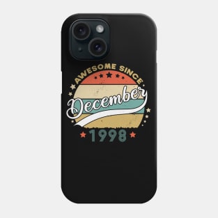 Awesome Since December 1998 Birthday Retro Sunset Vintage Phone Case