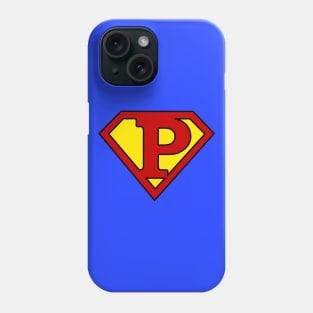 Superhero Symbol Letter P Phone Case