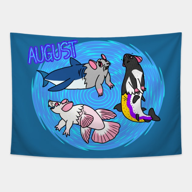 August Rats Tapestry by Rad Rat Studios