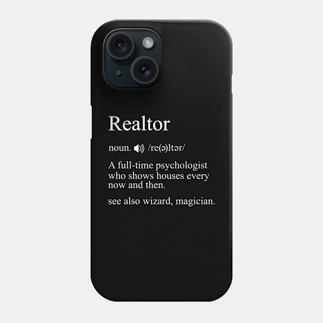 Realtor Definition Fathers Day Gift Funny Retro Vintage Phone Case by zyononzy