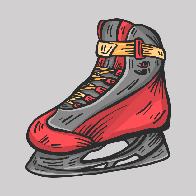 Ice Skate Illustration by SLAG_Creative