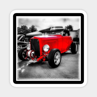Red Deuce Coupe Magnet