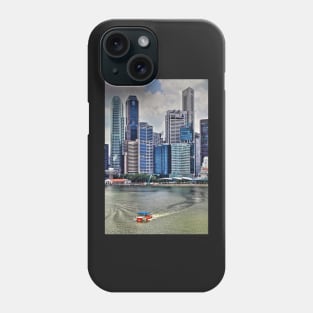 Amphibious Vehicle in front of Singapore Skyline Phone Case