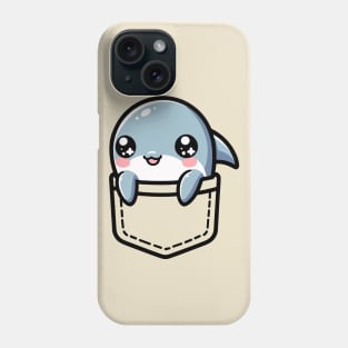 Baby Dolphin in Pocket Cute Kawaii Sea Animal Peeking Phone Case