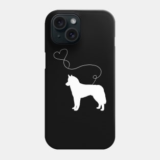 dog cute siberian husky heart Phone Case