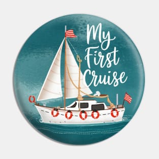 My First Cruise Cute Boat Pin