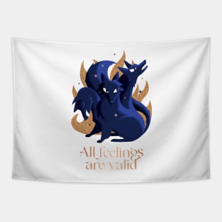 Cerberus - Blue and Gold Tapestry