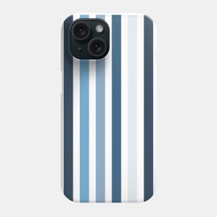 Blue and White Vertical Striped Phone Case