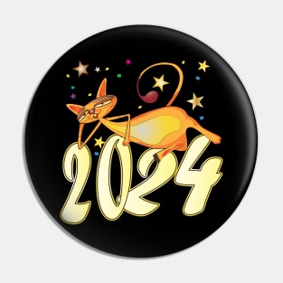 New Year 2024 Cat Pin