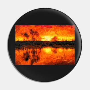 Red sunset on the coast Van Gogh Monet Cézanne Pin