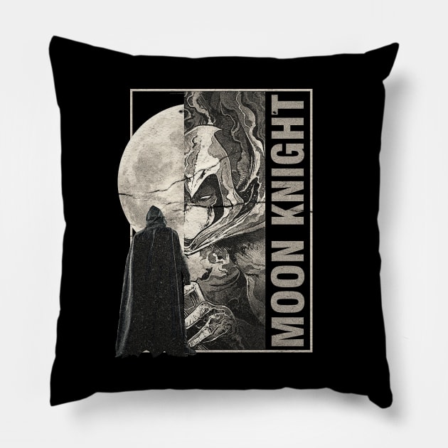 moon knight retro version Pillow by HighRollers NFT