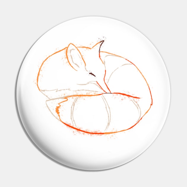 Fox sleepy painting lineart Pin by Uwaki