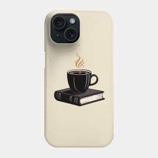 book and cup of coffee Phone Case