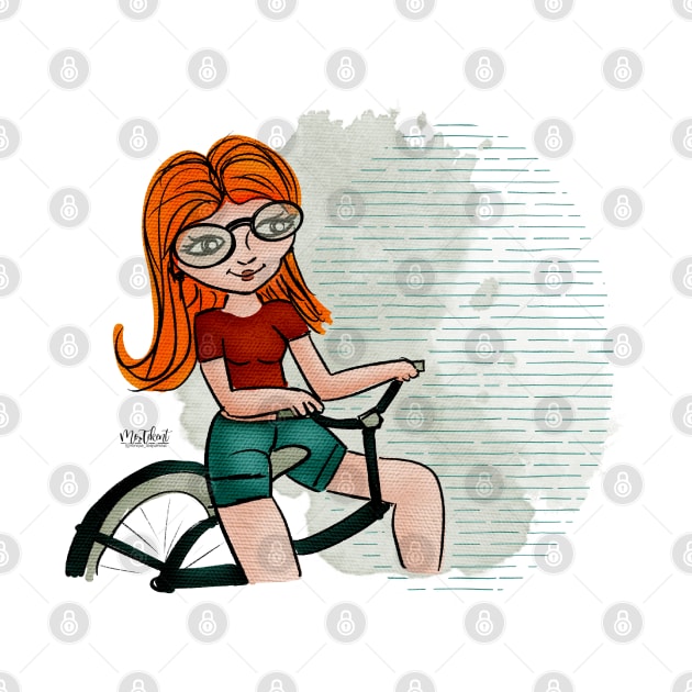 Riding her bike by MoTekent