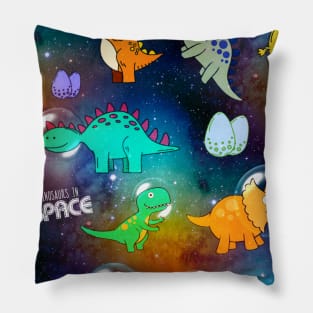 Dinosaurs in Space Pillow