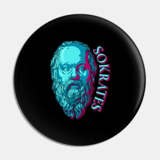 Color Art with the philosopher Socrates Pin