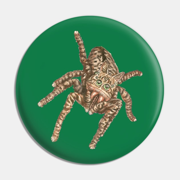 Jumping Spider Tabby Pin by RaLiz