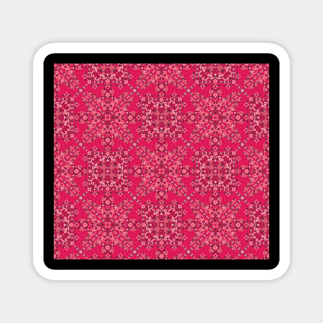 Pink bandana mask Magnet by Flipodesigner