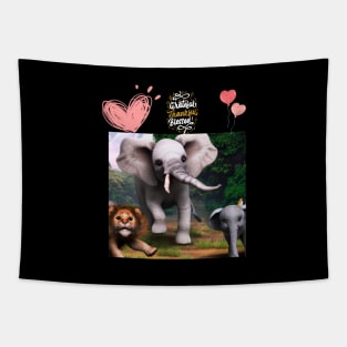 Exclusive Digital Art Prints: African Animals Collection Tapestry