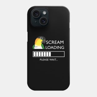 Scream Loading Black headed caique #white Phone Case