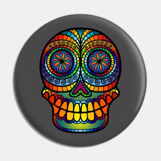 Rainbow Skull Pin