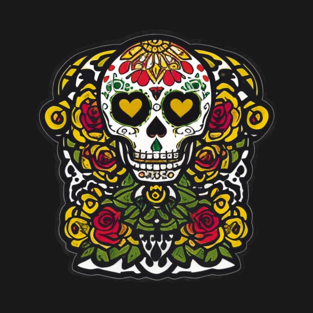 Dia de los Muertos Sugar Skull Art by ImaginativeInkPOD